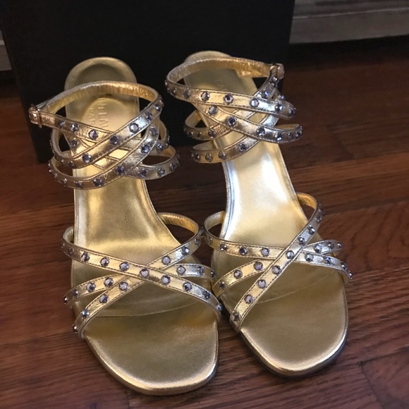 Saint Laurent Crystal Studded Sandal NEW - Picture 6 of 8